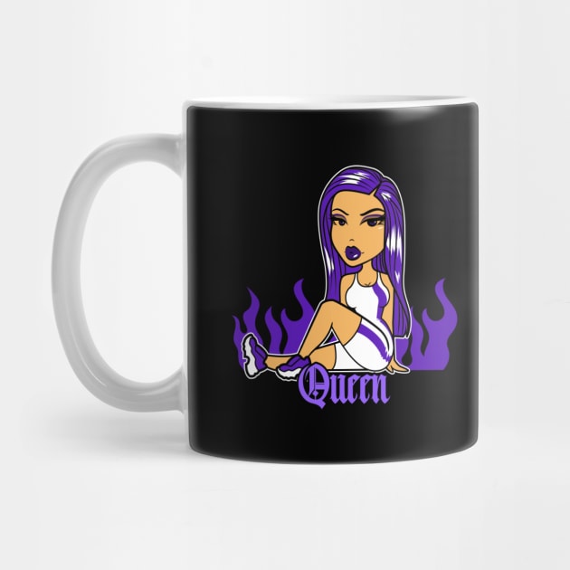 Queen Doll girl Purple-Out v1 by Just In Tee Shirts